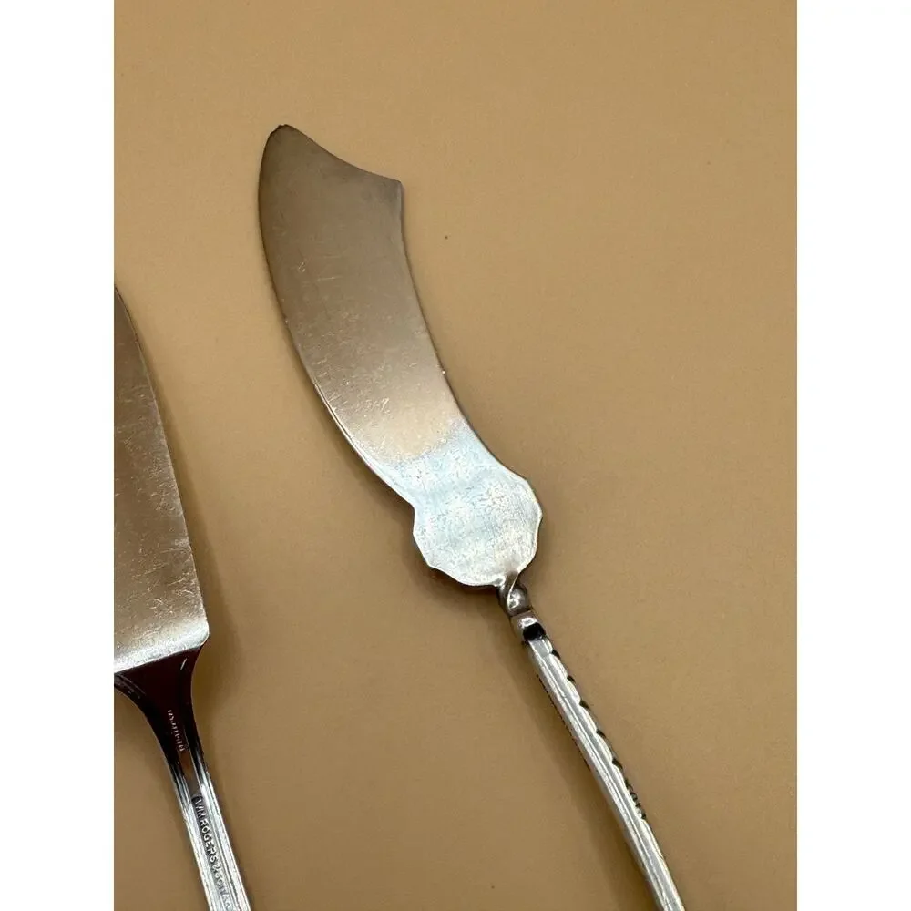 ✨Pair of Antique Silver Plated Butter Knives 1847 Rogers & Wm Rogers AA